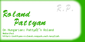 roland pattyan business card